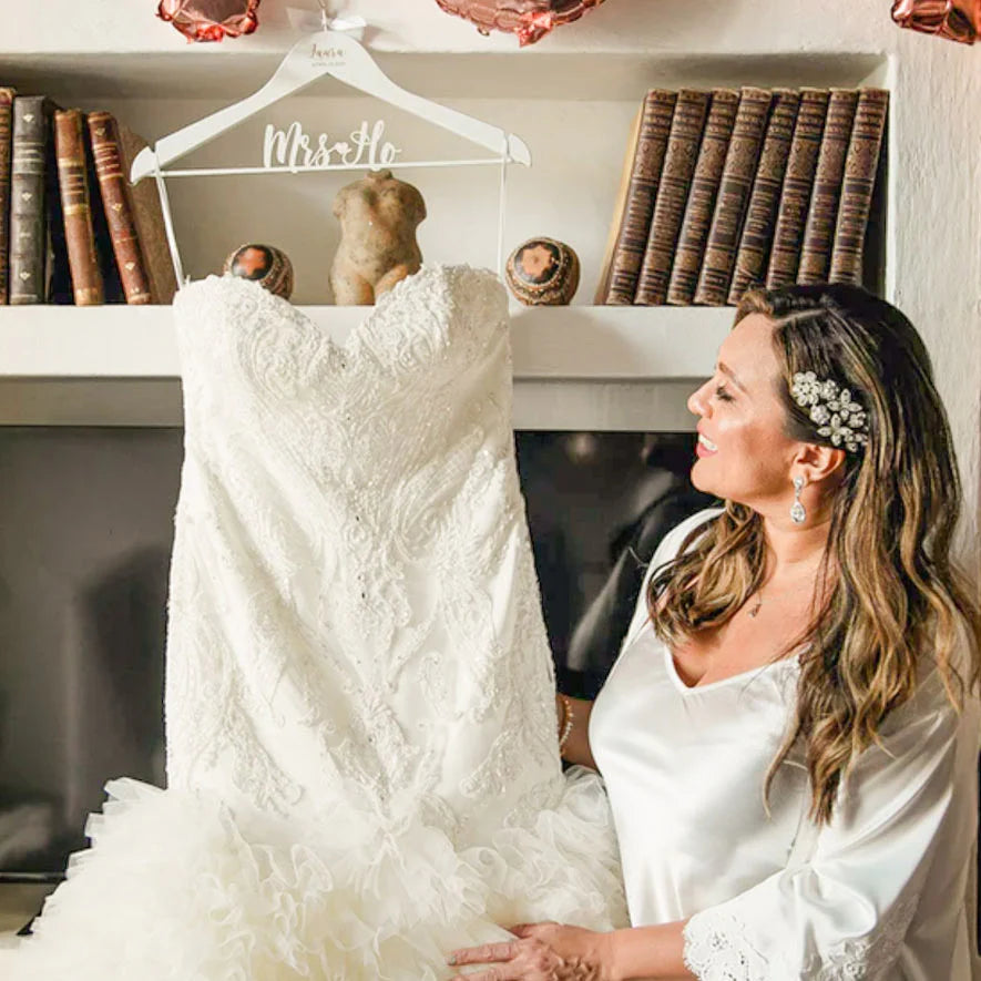 Personalized Wedding Hanger with Laser Engraving "Magic of the Moment"