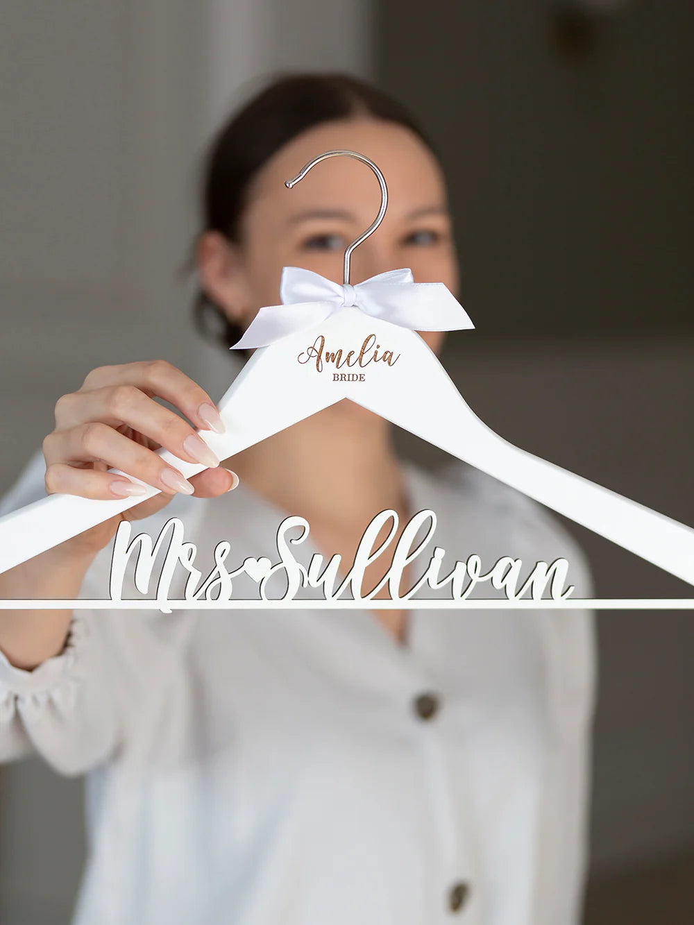Personalized Wedding Hanger with Laser Engraving "Magic of the Moment"