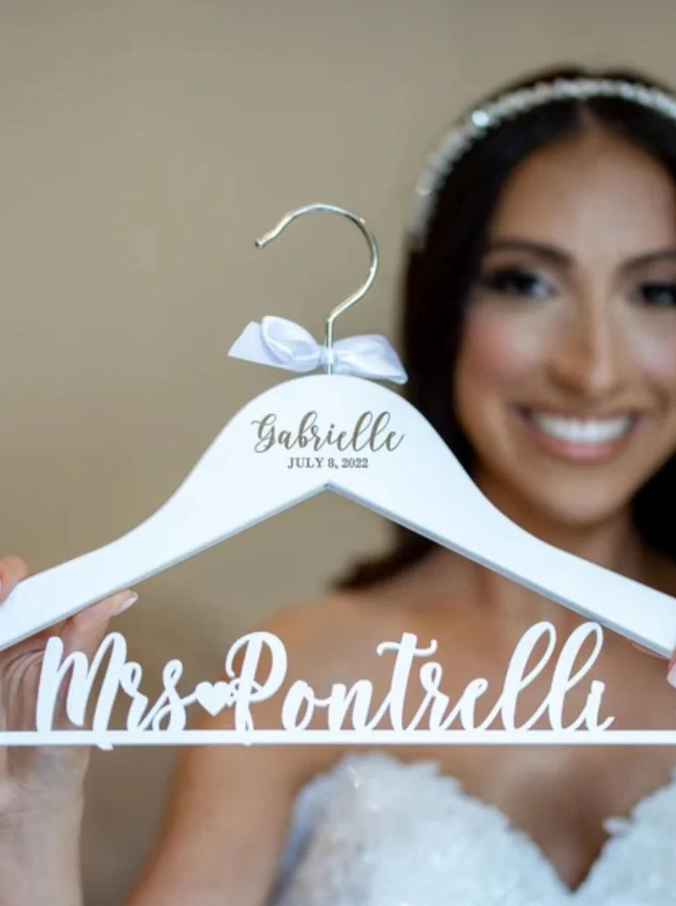 Personalized Wedding Hanger with Laser Engraving "Magic of the Moment"